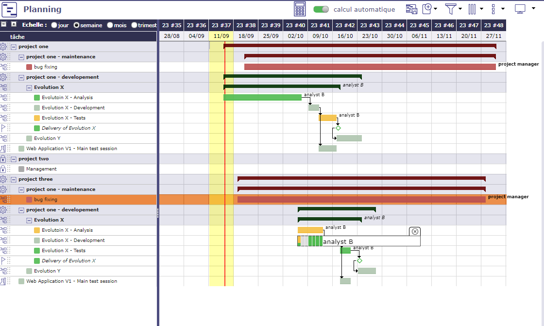 Planning in infinite overbooking mode